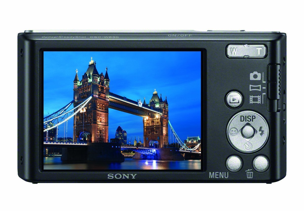 Sony DSC W830 Cyber-Shot 20.1 MP Point and Shoot Camera (Black) with 8X ...